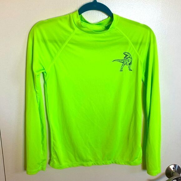Kids lime green dinosaur undershirt. Size medium (8/10) - Picture 1 of 5
